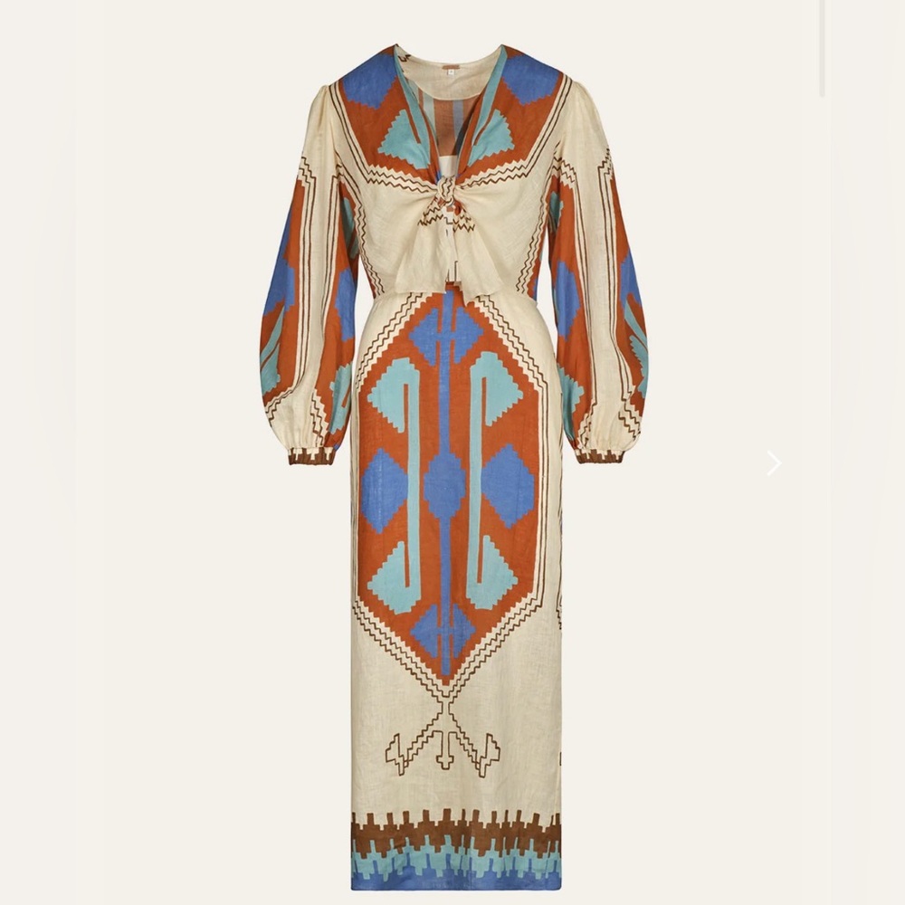 NWT Johanna Ortiz Flags Maxi Dress